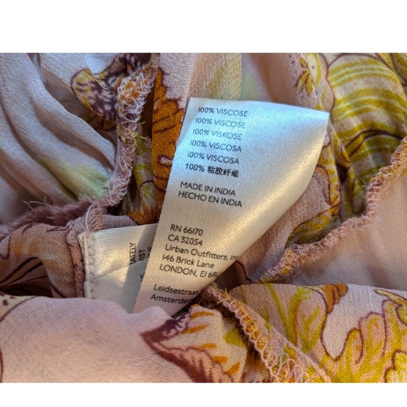 ANTHROPOLOGIE Floral Print Sheer Boho Tunic Top Sz XS - Picture 10 of 10